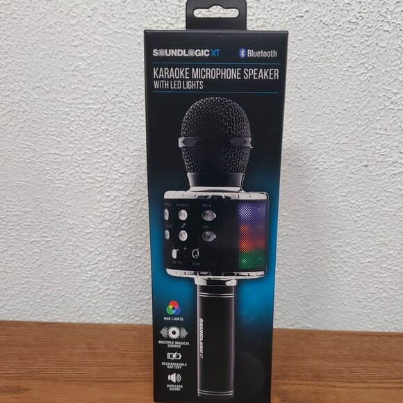 Electronics - Soundlogic Karaoke Microphone Speaker with LED LIghts - Bluetooth - Picture 1 of 4